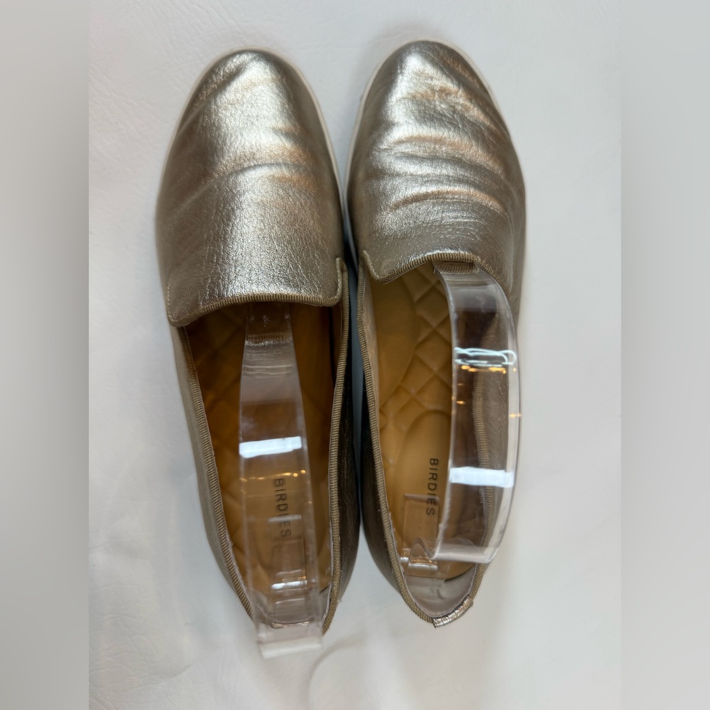Birdies the swift in gold leather women’s size 9 flats loafers all season - Picture 7 of 9